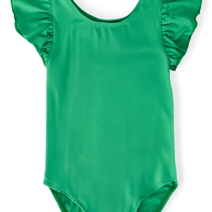 Kelly Green S/S Flutter Sleeve Leotard