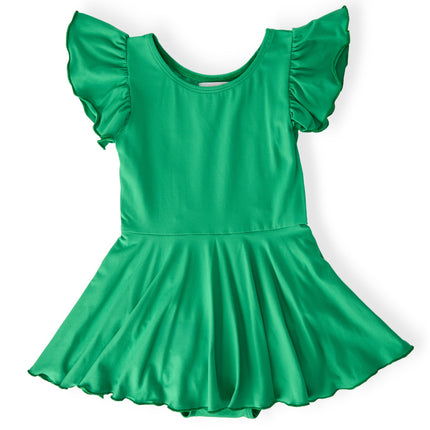 Kelly Green S/S Twirl Leotard
