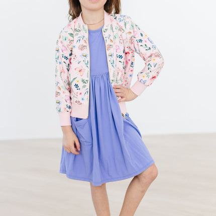 Butterfly Meadows Satin Jacket