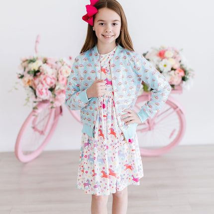Mint Rainbow Sequin Jacket
