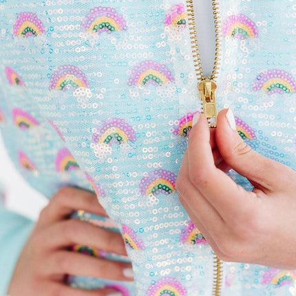 Mint Rainbow Sequin Jacket