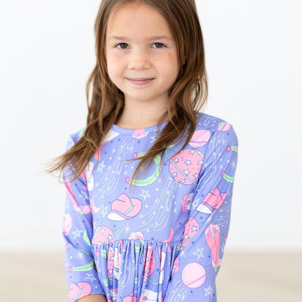 SALE Neon Moon 3/4 Sleeve Pocket Twirl Dress