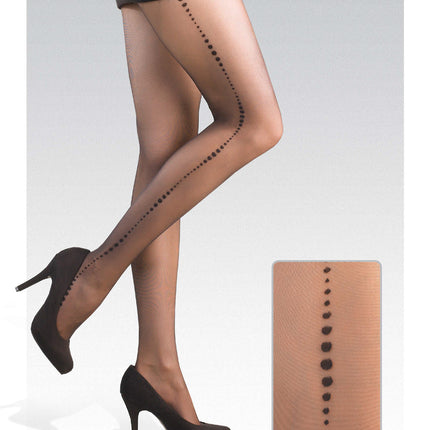 Conte Lira 20 Den - Fantasy Women's Tights with a line of large dots (16S-44SP)