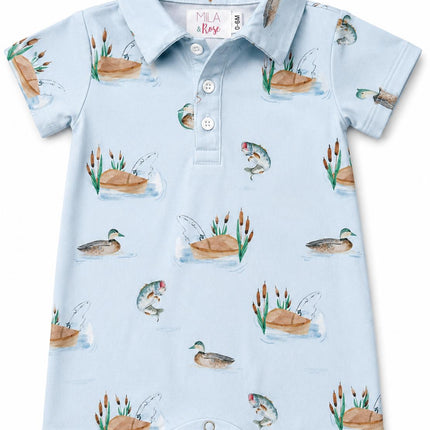 Lake Day Polo Shorty One-Piece