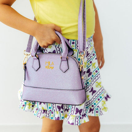 Lavender Glitter Girl's Crossbody Purse