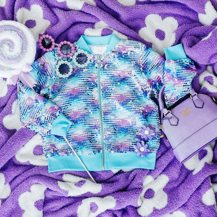 Lavender Glitter Girl's Crossbody Purse