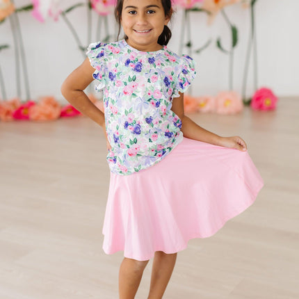 Lavender Love S/S Ruffle Tee