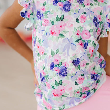 Lavender Love S/S Ruffle Tee