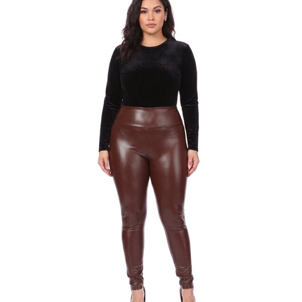 Sakkas Matte Liquid High Waist Stretch Leggings - Made in USA