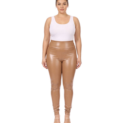 Sakkas Matte Liquid High Waist Stretch Leggings - Made in USA