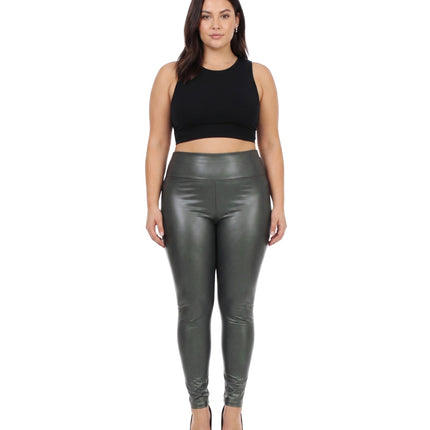 Sakkas Matte Liquid High Waist Stretch Leggings - Made in USA