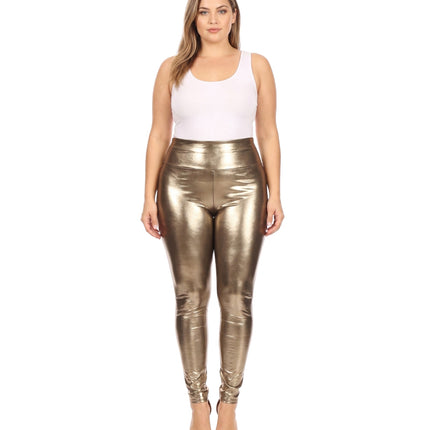 Sakkas Matte Liquid High Waist Stretch Leggings - Made in USA
