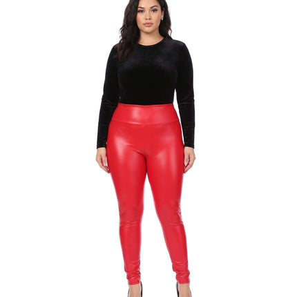 Sakkas Matte Liquid High Waist Stretch Leggings - Made in USA