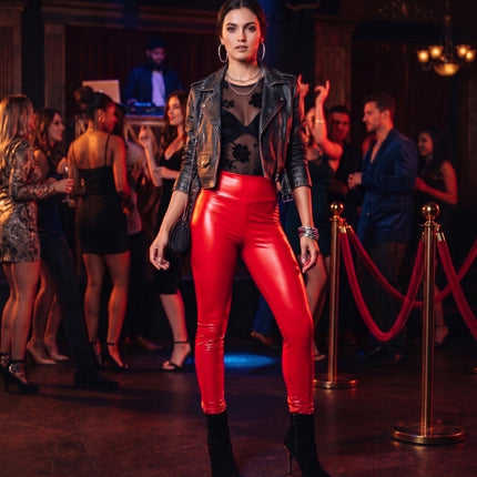 Sakkas Matte Liquid High Waist Stretch Leggings - Made in USA