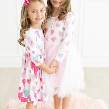 Light Hearted 3/4 Sleeve Pocket Twirl Dress
