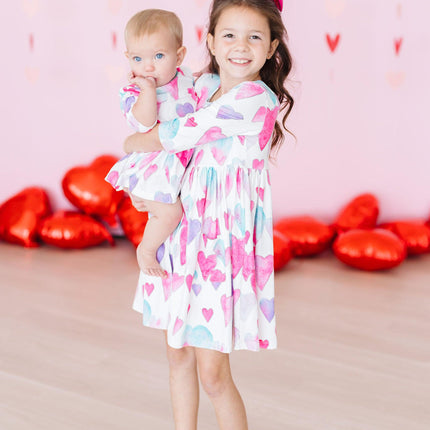 Light Hearted 3/4 Sleeve Twirl Bodysuit