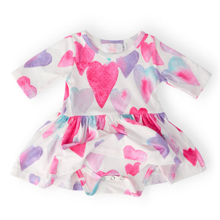 Light Hearted 3/4 Sleeve Twirl Bodysuit