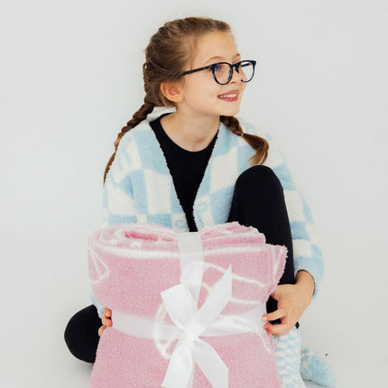 Light Pink Cowgirl Cozy Blanket