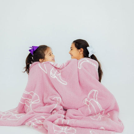 Light Pink Cowgirl Cozy Blanket