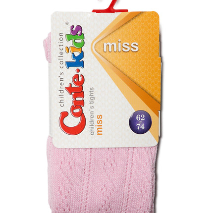 #7С-80СП(266) - Miss Conte-Kids Openwork Cotton Tights For Girls 0/12m.-12/24m.