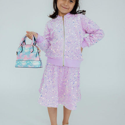 Lilac Velvet Sequin Jacket