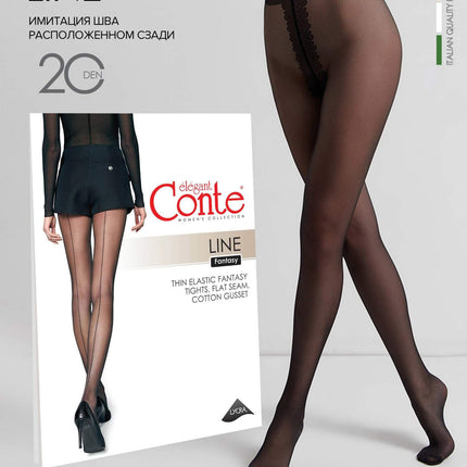 Conte Line 20 Den - Fantasy Women's Tights with an imitation seam (20S-45SP)