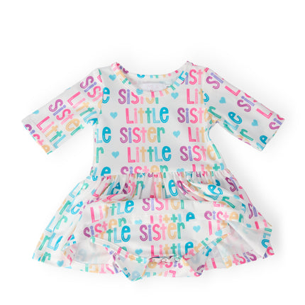 Little Sister 3/4 Sleeve Twirl Bodysuit