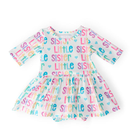 Little Sister 3/4 Sleeve Twirl Bodysuit