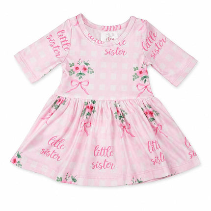 Little Sister Floral 3/4 Twirl Bodysuit