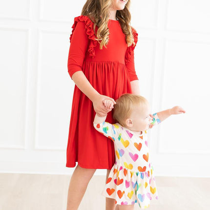 Lotta Love 3/4 Sleeve Twirl Bodysuit
