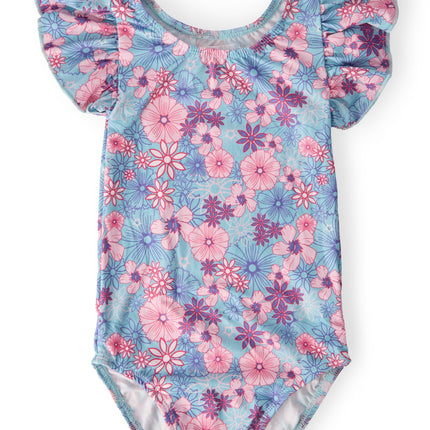 Love Blooms S/S Flutter Sleeve Leotard