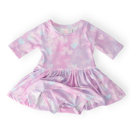 Love Story 3/4 Sleeve Twirl Bodysuit