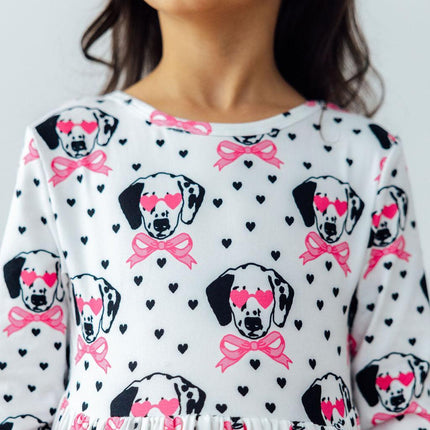 Love You Spots L/S Pocket Twirl Dress