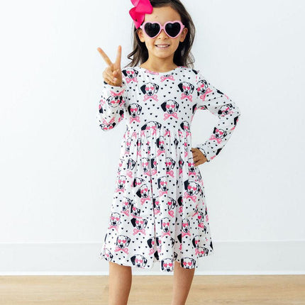 Love You Spots L/S Pocket Twirl Dress