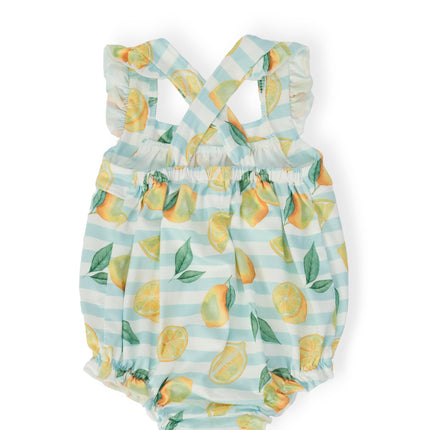 Lovely Lemons Ruffle Cross Back Romper