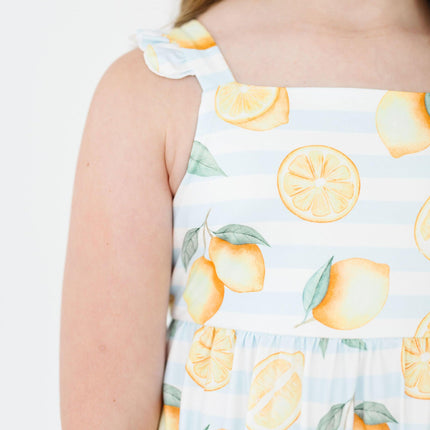 Lovely Lemons Ruffle Maxi Dress