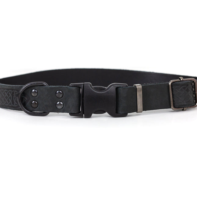 Celtic Sport Quick-Release Leather Dog Collar