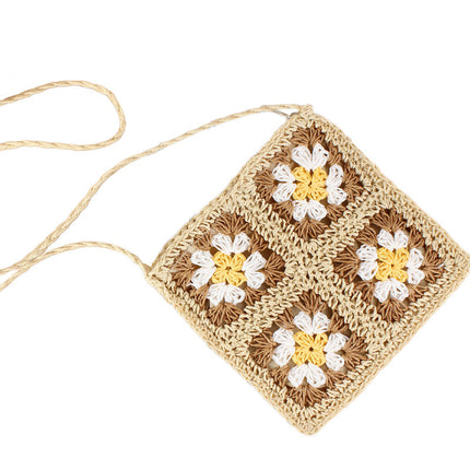 Eliza Crochet Straw Crossbody