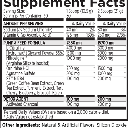 MRI Performance NO2 Black Muscle + Pump Nitric Oxide (30 servings)