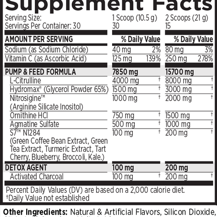 MRI Performance NO2 Black Muscle + Pump Nitric Oxide (30 servings)