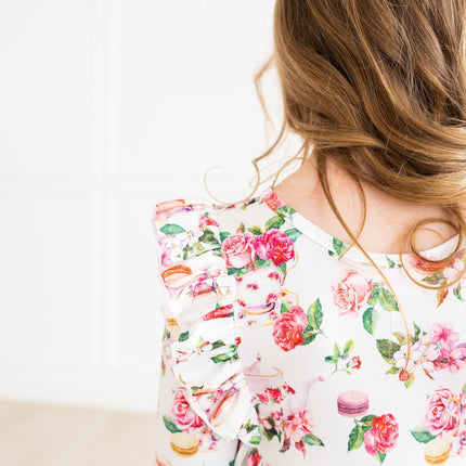 SALE Macarons & Tea Ruffle Twirl Dress