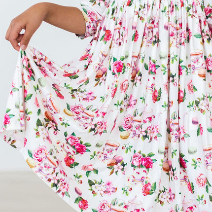 SALE Macarons & Tea Ruffle Twirl Dress