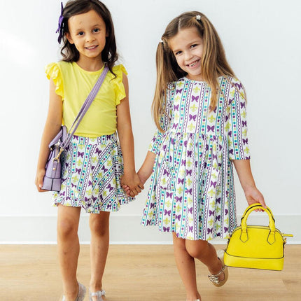 Mardi Gras Ruffle Twirl Skort