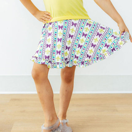 Mardi Gras Ruffle Twirl Skort