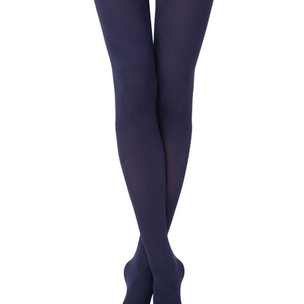 Conte Adele 45 Den - Fantasy Women's Tights with a relief geometric pattern "diamonds" (18S-16SP)