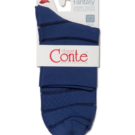 Conte Fantasy #16S-85SP - 1 pair Polyamide Women's Socks with Transparent mesh panels