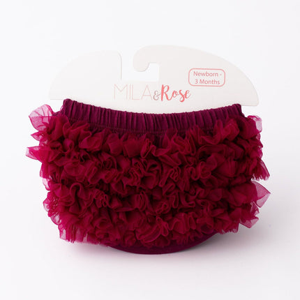 Maroon Ruffle Bum Bloomer