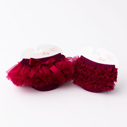 Maroon Ruffle Tutu Bloomer