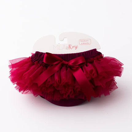 Maroon Ruffle Tutu Bloomer