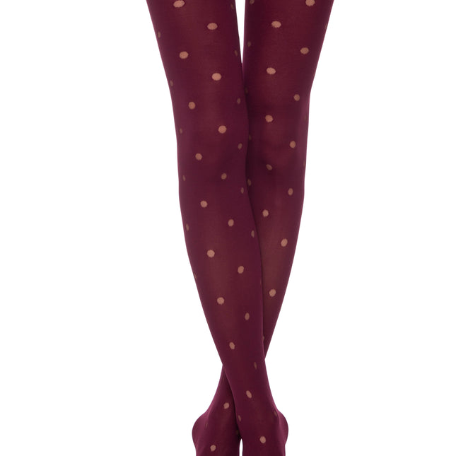 Conte Enjoy 50 Den - Fantasy Opaque Women's Tights with Sheer Polka Dots (19S-241SP) - Dashing Nova